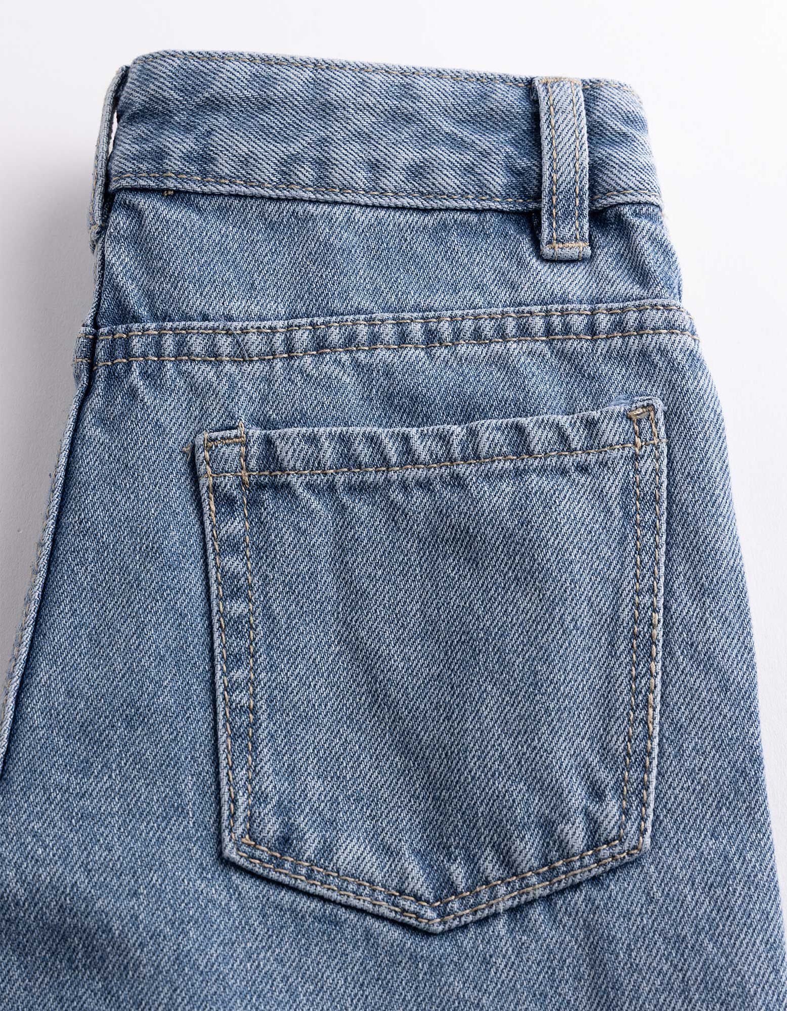 Jeans - Volants - Hellblau