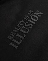 bluza z kapturem - nadrukowany przekaz - czarny