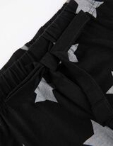 Pyjamahose - Allover-Muster - schwarz