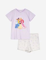 Pyjama set van shirt en shorts - Disney Princess - brons