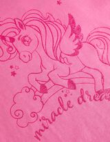 Marškinėliai - Blizgus paveikslėlis - ryskiai rozinis