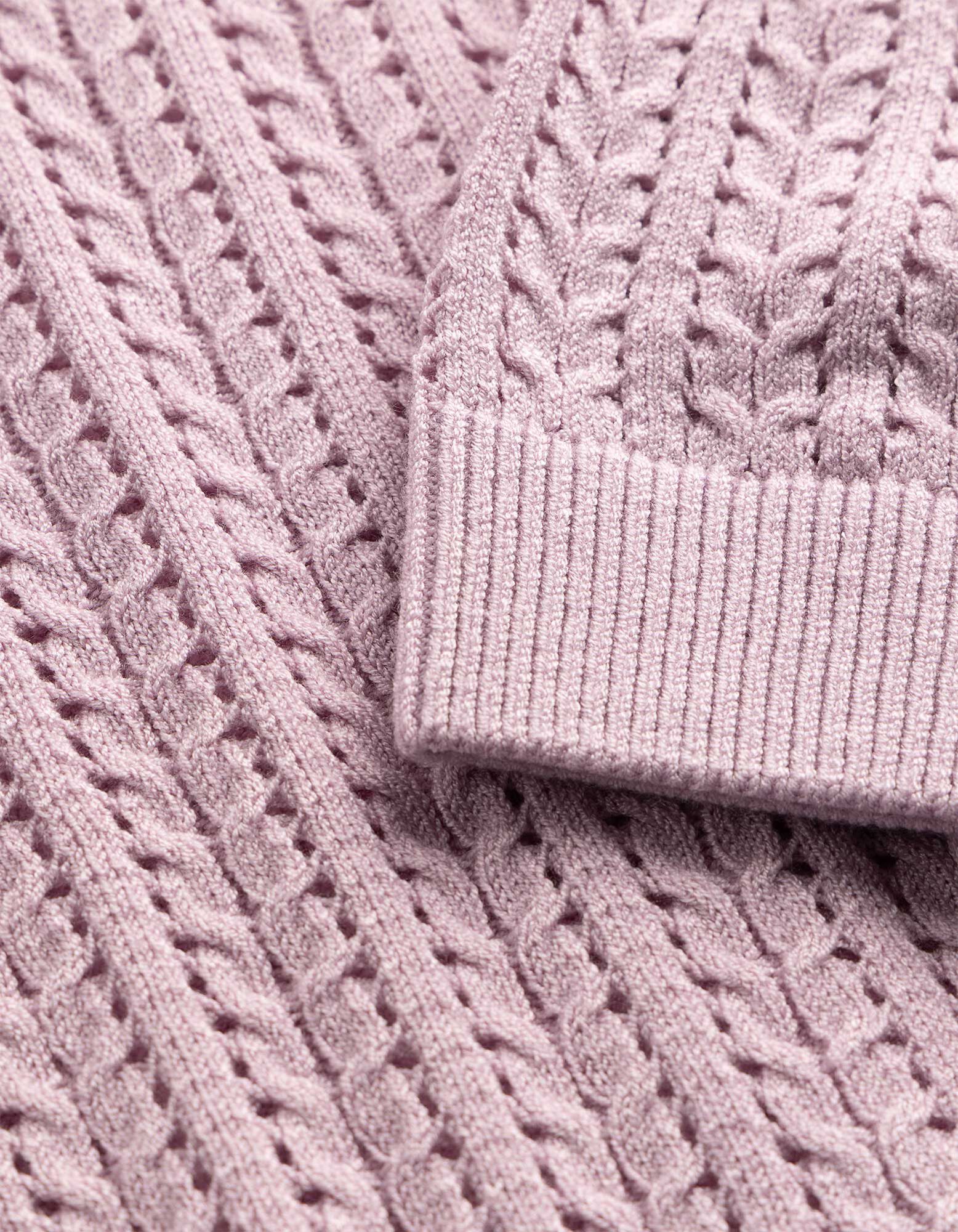 Pullover - Lochstrick - Pink