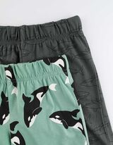 Pigiama completo (maglia + shorts) - Confezione doppia - verde