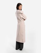 Longcardigan - Bindegürtel - beige