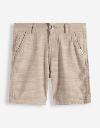 Shorts - Regulierbarer Saum - Beige