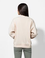 Felpa - Scritta - beige