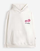 Hoodie - R&uuml;ckenapplikation - Off-White