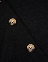 Gebreide top - Knoopsluiting - Zwart