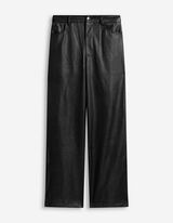 Kalhoty - Imitace kůže - cerná