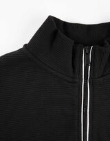 Sweatvest - Label - zwart