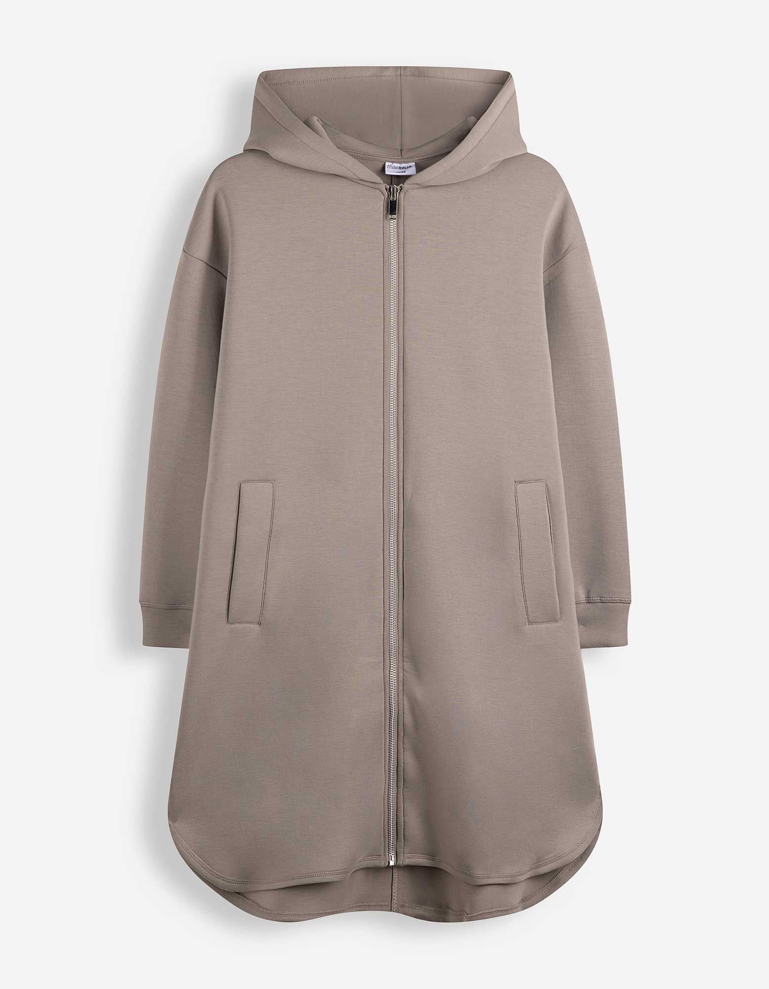 Sweatjacke - Kapuze - Taupe