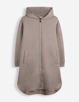 Sweatjacke - Kapuze - Taupe