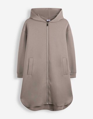 Sweatjacke - Kapuze - Taupe