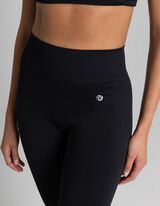 Leggings - Material respirabil - Negru