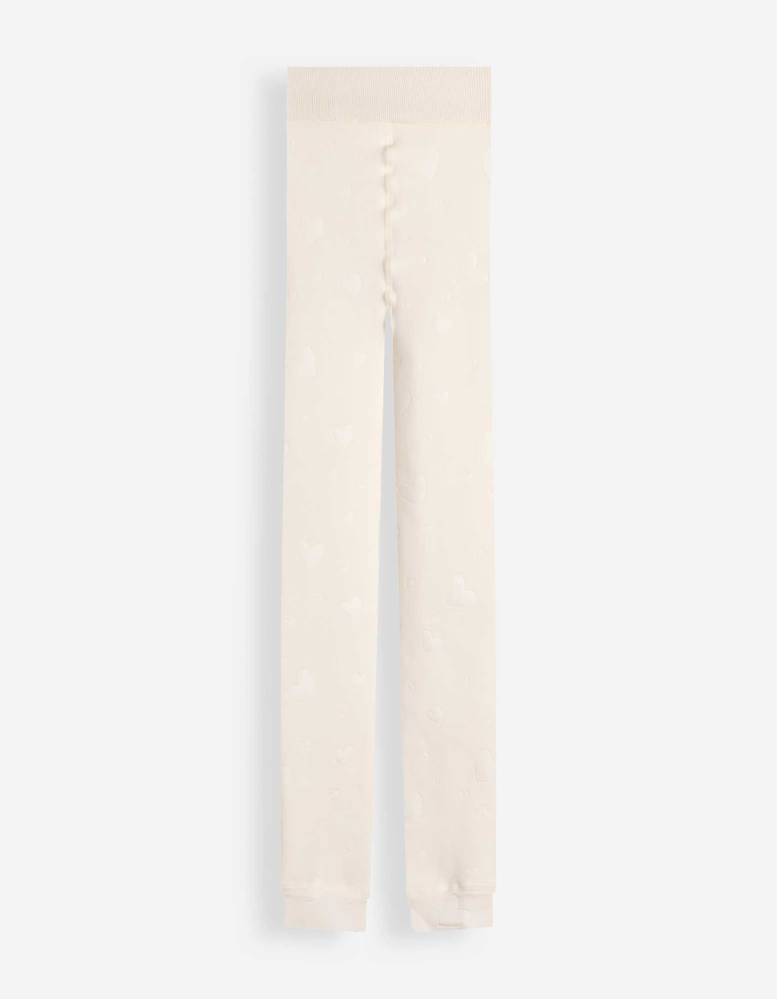 Leggings - gemustert - Off-White