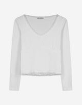 Longsleeve - Met kant - wit