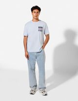 T-Shirt - R&uuml;ckenprint - hellblau