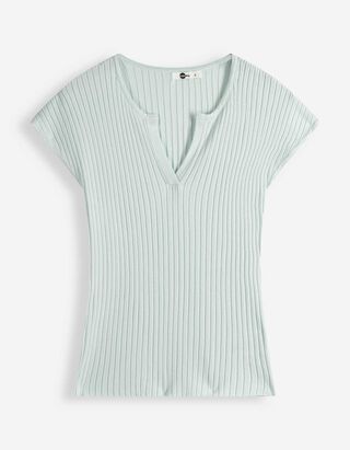 Strickshirt - Viskose-Mix - t&uuml;rkis