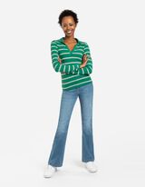 Polo marškinėliai ilgomis rankovėmis - Medvilnės mišinys - zalias