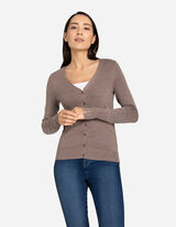 kardigan - Regular Fit - brazowy