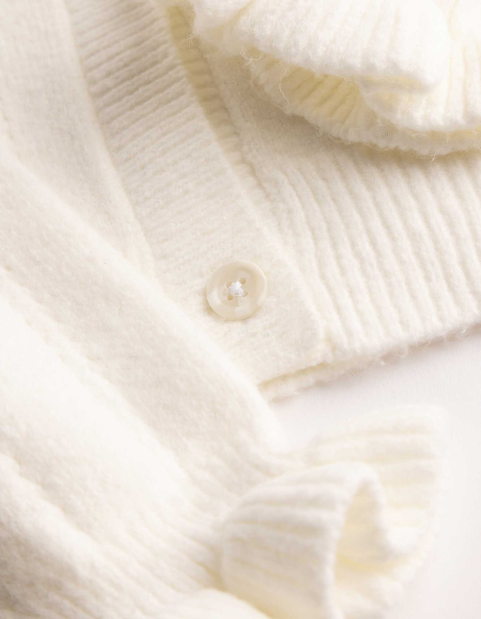 Cardigan - Volants - Off-White