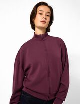 Sweatjacke - Soft-Touch - Lila