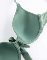 góra od bikini - wiązanie - ciemny zielony