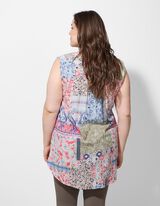 Top - Allover-Muster - weiß