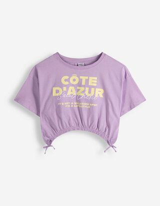T-Shirt - Cropped - lila