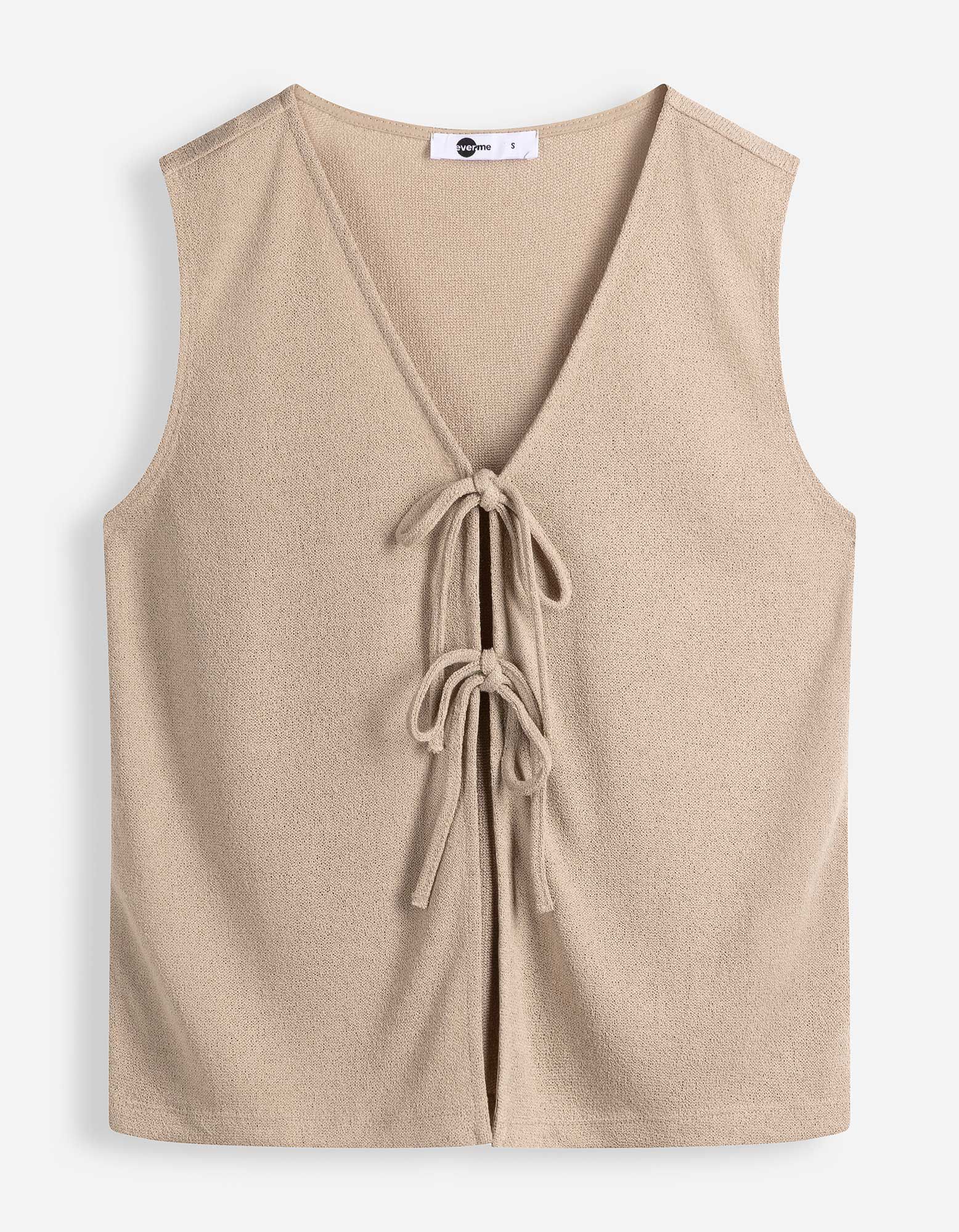 Gebreide top - Viscose - Beige