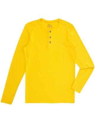 Herren Serafino-Shirt mit kurzer Knopfleiste