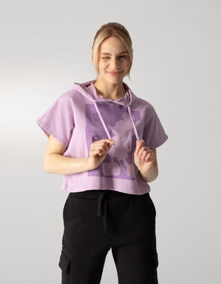 Sweat &agrave; capuche - Mickey Mouse - Lilas