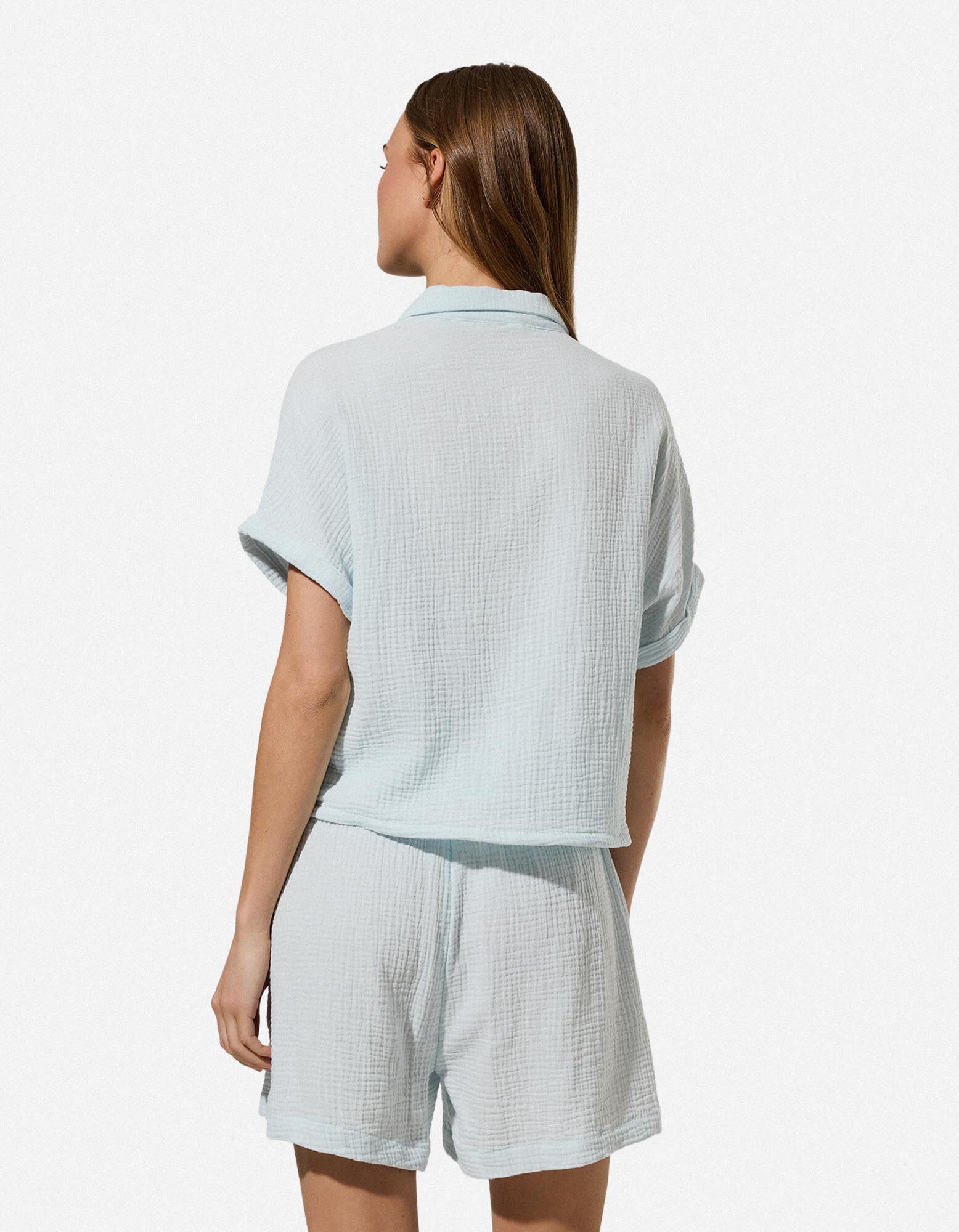 Chemise - Mousseline - bleu clair