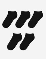 Șosete sneaker - Pachet de 5 - Negru