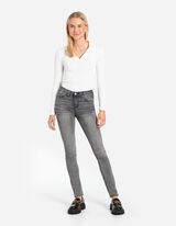 Majica sa dugim rukavima - rebrasti materijal - bela