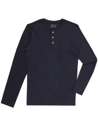 Herren Serafino-Shirt mit kurzer Knopfleiste