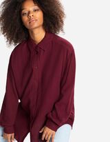 Košeľová blúzka - Mušelín - tmavocervena