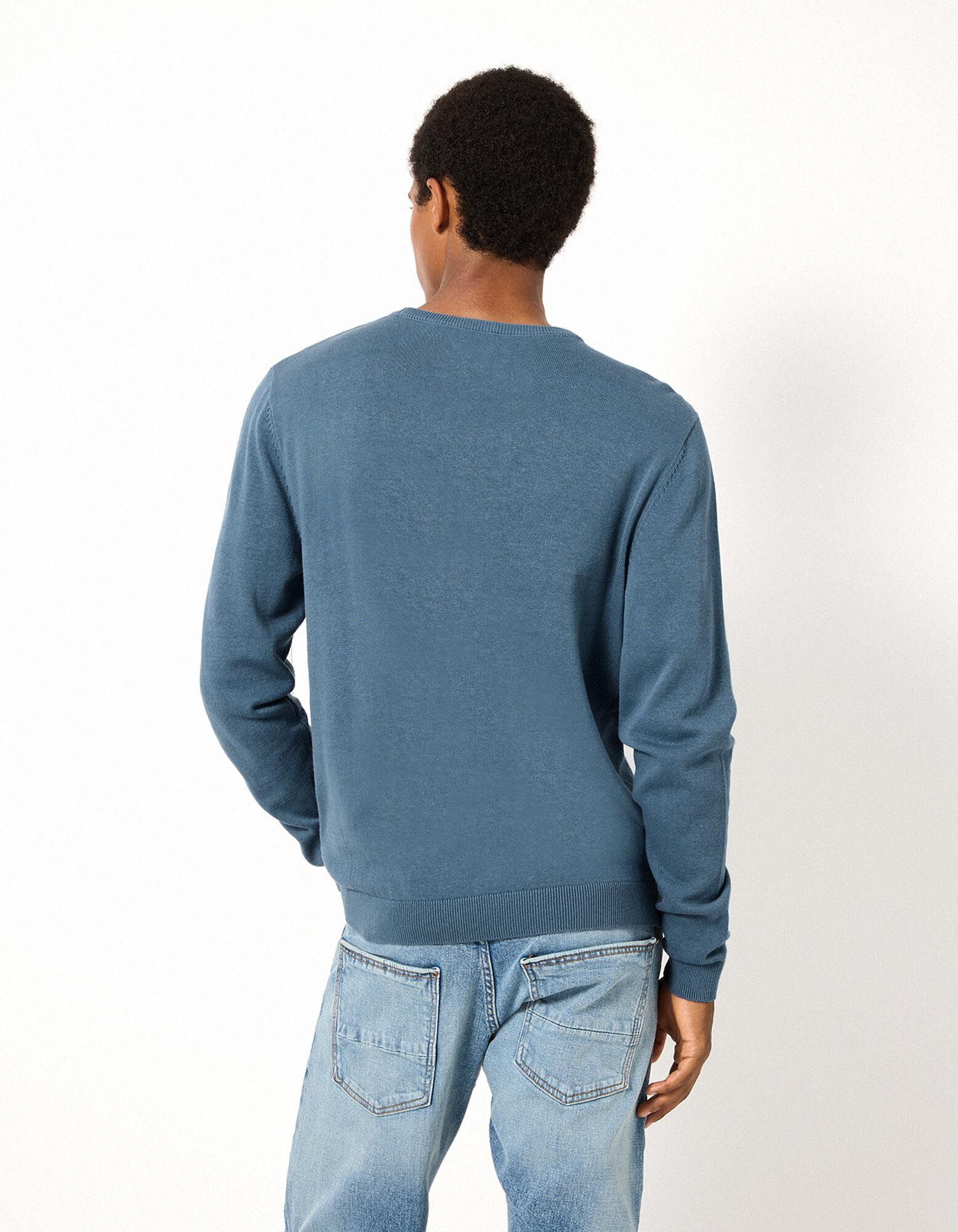 Pullover - Baumwolle - blau