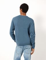 Pullover - Baumwolle - blau