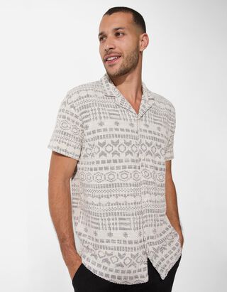 Hemd - Jacquard - wei&szlig;