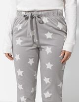 Pyžamové kalhoty - Vzor po celé ploše - seda