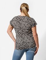 T-Shirt - Allover-Muster - schwarz