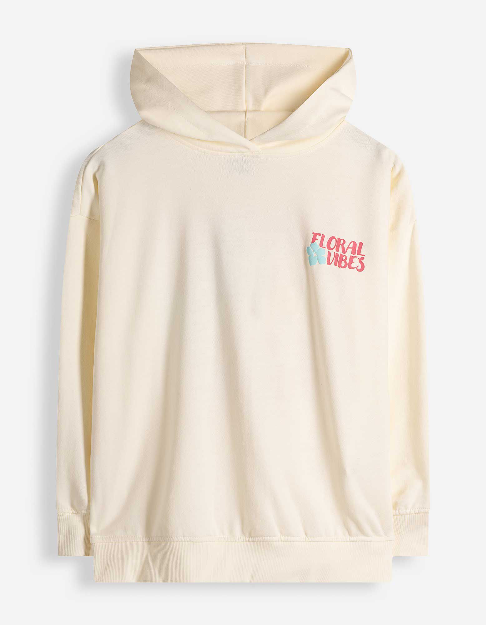 Hoodie - R&uuml;ckenprint - wei&szlig;