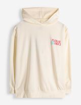 Hoodie - R&uuml;ckenprint - wei&szlig;