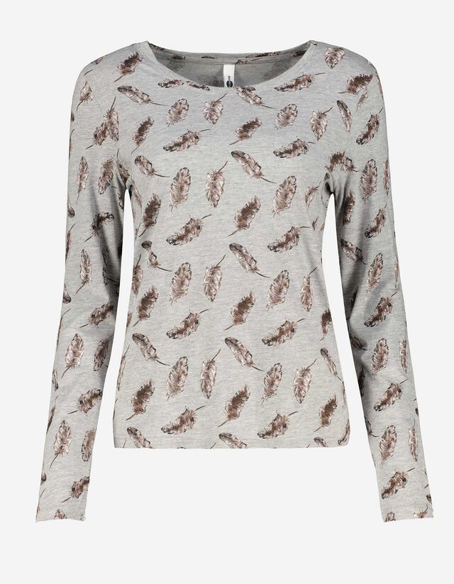 Damen Langarmshirt - Allover-Print