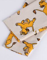 Sada obsahující tričko, kalhoty a bryndák - Lví král - bílá