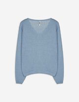 Maglione - Scollo a V - blu