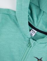 Cipzáros melegítőfelső - Hátul nyomtatott minta - türkiz