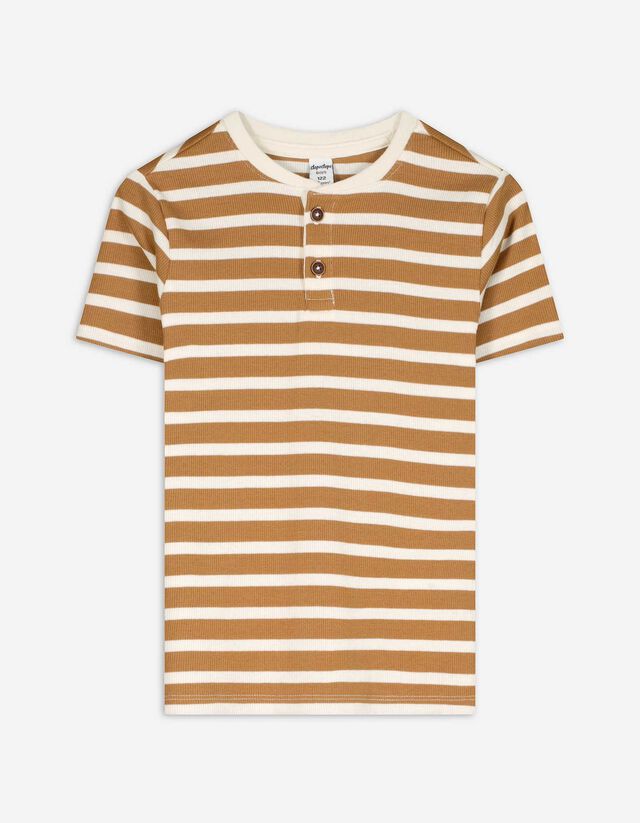 T-Shirt - Streifen - braun