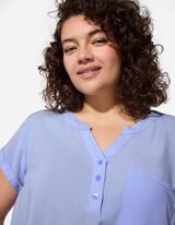 Halenka - Viskóza - svetle  modra